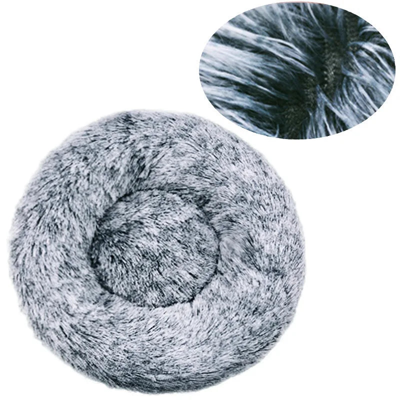Indulge Your Furry Friend with Our Cozy Plush Round Pet Bed - Perfect for Large Dogs & Cats, Available in 6 Sizes for Ultimate Winter Warmth and Comfort
