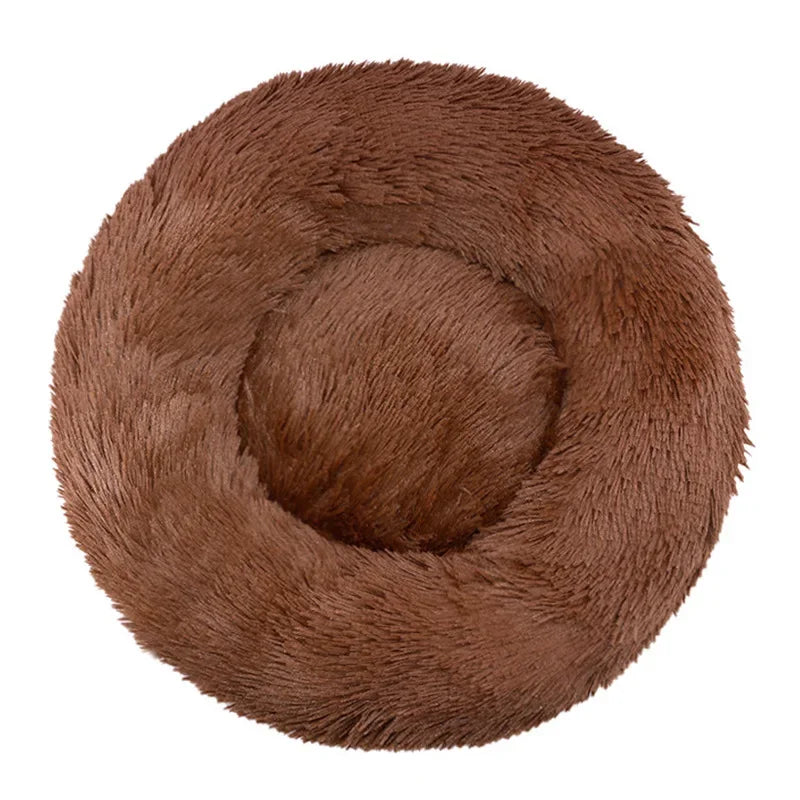Indulge Your Furry Friend with Our Cozy Plush Round Pet Bed - Perfect for Large Dogs & Cats, Available in 6 Sizes for Ultimate Winter Warmth and Comfort