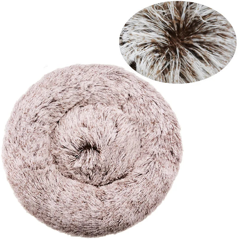 Indulge Your Furry Friend with Our Cozy Plush Round Pet Bed - Perfect for Large Dogs & Cats, Available in 6 Sizes for Ultimate Winter Warmth and Comfort