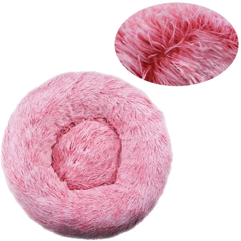 Indulge Your Furry Friend with Our Cozy Plush Round Pet Bed - Perfect for Large Dogs & Cats, Available in 6 Sizes for Ultimate Winter Warmth and Comfort