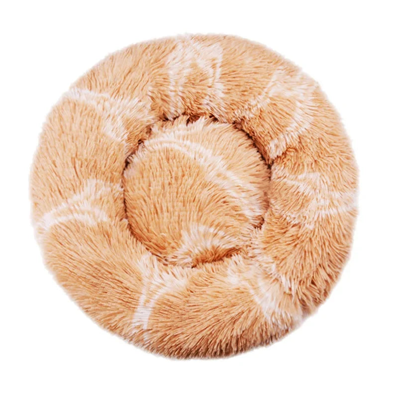 Indulge Your Furry Friend with Our Cozy Plush Round Pet Bed - Perfect for Large Dogs & Cats, Available in 6 Sizes for Ultimate Winter Warmth and Comfort