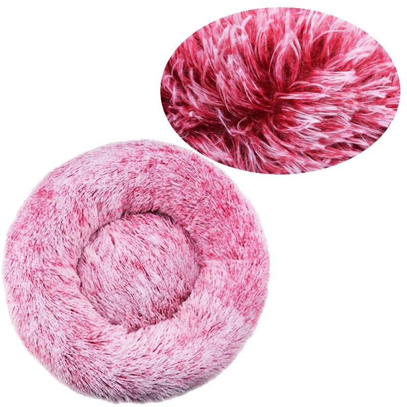 Indulge Your Furry Friend with Our Cozy Plush Round Pet Bed - Perfect for Large Dogs & Cats, Available in 6 Sizes for Ultimate Winter Warmth and Comfort