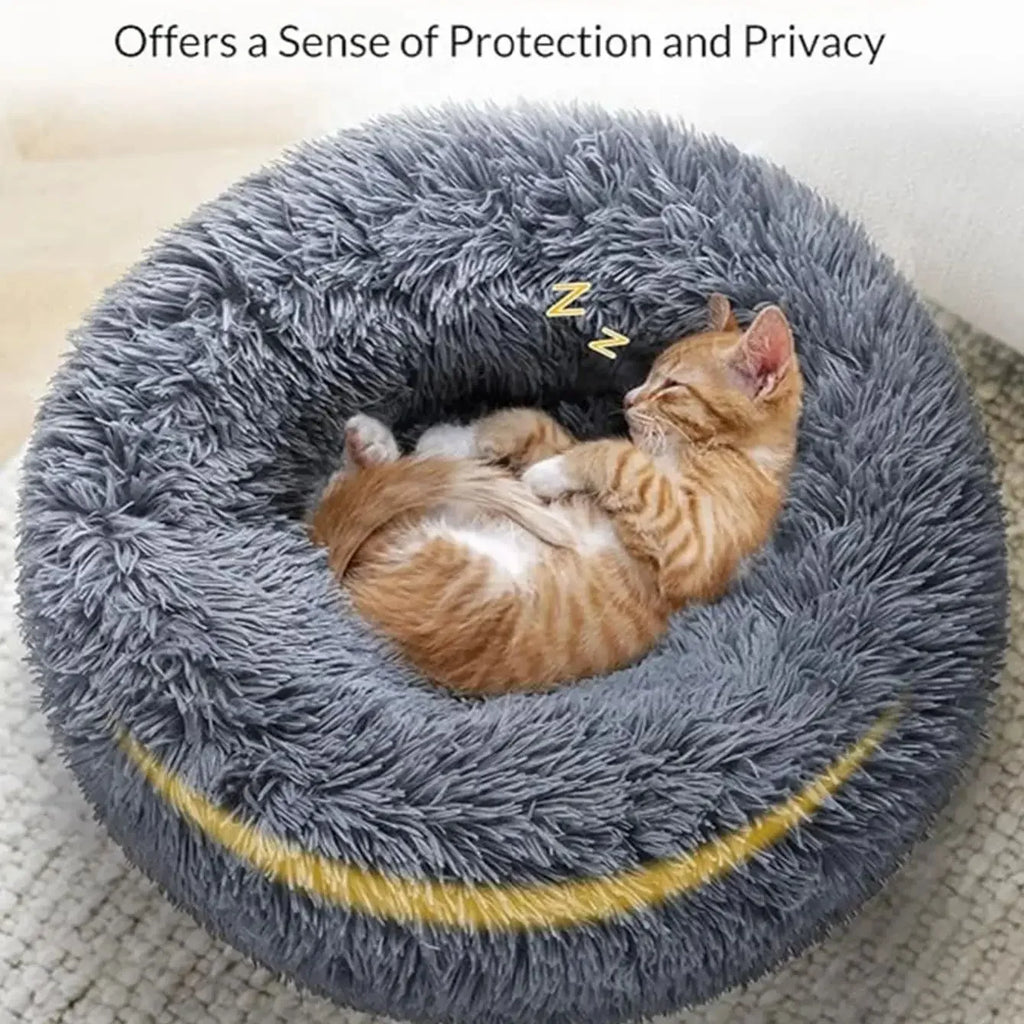 Indulge Your Furry Friend with Our Cozy Plush Round Pet Bed - Perfect for Large Dogs & Cats, Available in 6 Sizes for Ultimate Winter Warmth and Comfort